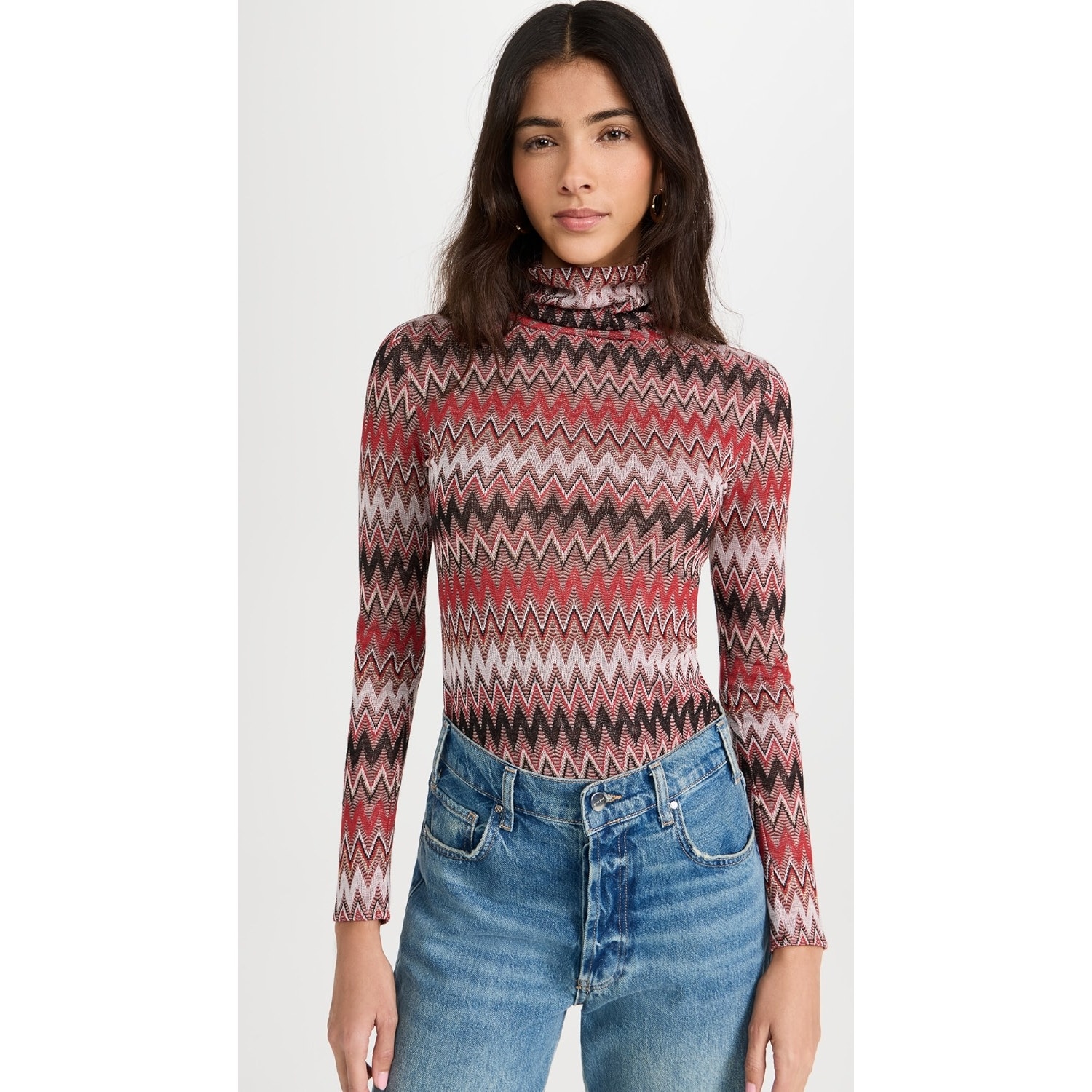 Nwt $282 Misa Los Angeles Nadja Foldover Turtleneck Long Sleeve Knit Top Size Xs